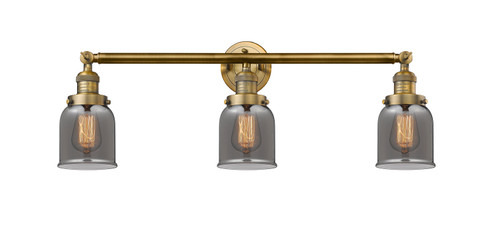 Franklin Restoration Three Light Bath Vanity in Brushed Brass (405|205BBG53) Franklin Restoration Three Light Bath Vanity in Brushed Brass (405|205BBG53)