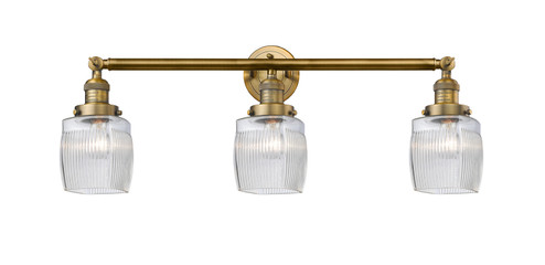 Franklin Restoration Three Light Bath Vanity in Brushed Brass (405|205BBG302)