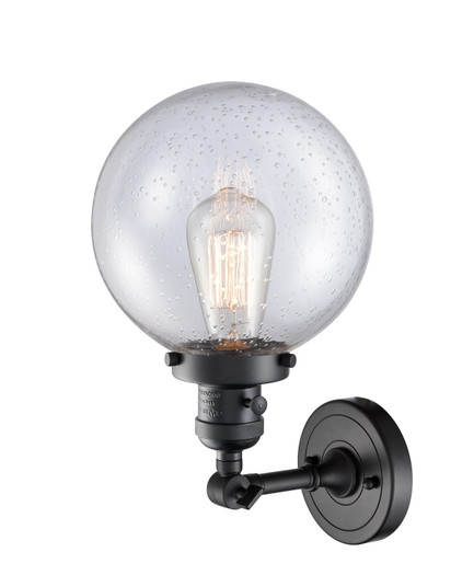 Franklin Restoration One Light Wall Sconce in Matte Black (405|203SWBKG2048)