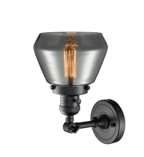 Franklin Restoration One Light Wall Sconce in Matte Black (405|203SWBKG173)