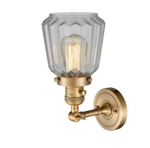 Franklin Restoration One Light Wall Sconce in Brushed Brass (405|203SWBBG142)