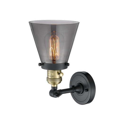 Franklin Restoration One Light Wall Sconce in Black Antique Brass (405|203SWBABG63)