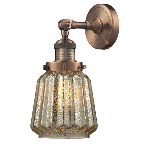 Franklin Restoration LED Wall Sconce in Antique Copper (405|203ACG146LED) Franklin Restoration LED Wall Sconce in Antique Copper (405|203ACG146LED)