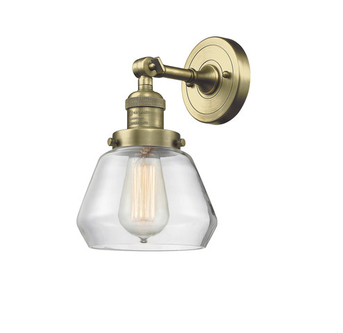 Franklin Restoration One Light Wall Sconce in Antique Brass (405|203ABG172)
