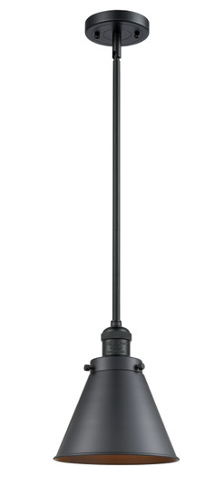 Franklin Restoration One Light Mini Pendant in Matte Black (405|201SBKM13BK)