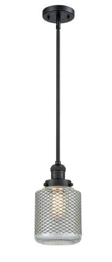 Franklin Restoration One Light Mini Pendant in Matte Black (405|201SBKG262)