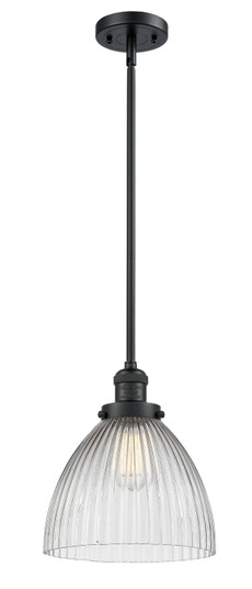 Franklin Restoration One Light Mini Pendant in Matte Black (405|201SBKG222)