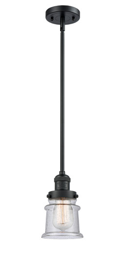 Franklin Restoration One Light Mini Pendant in Matte Black (405|201SBKG184S)
