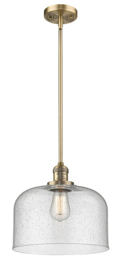 Franklin Restoration One Light Mini Pendant in Brushed Brass (405|201SBBG74L)