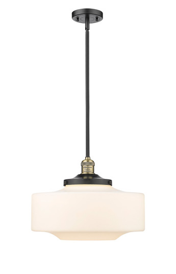 Franklin Restoration One Light Mini Pendant in Black Antique Brass (405|201SBABG69116)