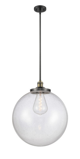 Franklin Restoration One Light Pendant in Black Antique Brass (405|201SBABG20418)