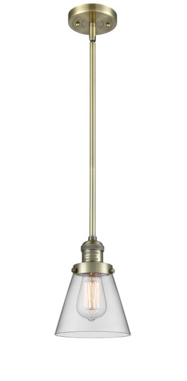 Franklin Restoration One Light Mini Pendant in Antique Brass (405|201SABG62)