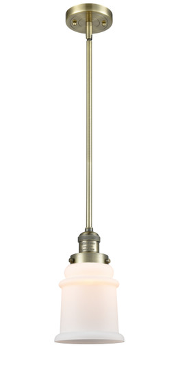 Franklin Restoration One Light Mini Pendant in Antique Brass (405|201SABG181)