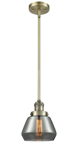 Franklin Restoration One Light Mini Pendant in Antique Brass (405|201SABG173)