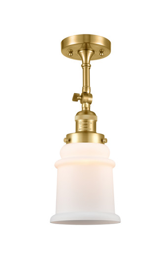Franklin Restoration One Light Semi-Flush Mount in Satin Gold (405|201FSGG181) Franklin Restoration One Light Semi-Flush Mount in Satin Gold (405|201FSGG181)