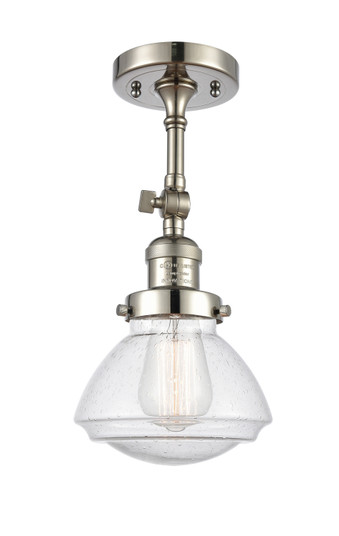 Franklin Restoration One Light Semi-Flush Mount in Polished Nickel (405|201FPNG324)