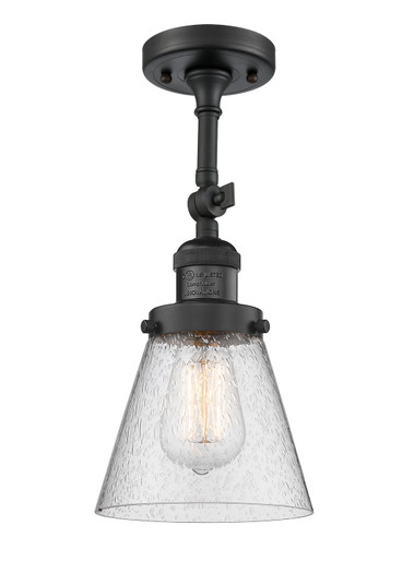 Franklin Restoration One Light Semi-Flush Mount in Matte Black (405|201FBKG64)