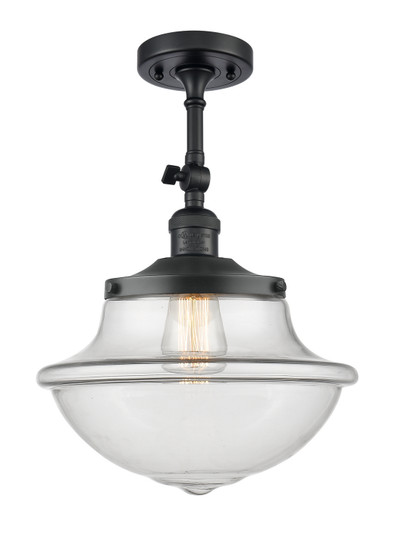 Franklin Restoration One Light Semi-Flush Mount in Matte Black (405|201FBKG542)
