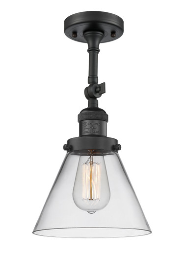 Franklin Restoration One Light Semi-Flush Mount in Matte Black (405|201FBKG42)