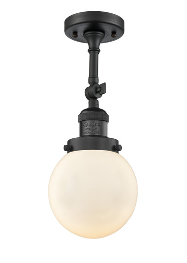 Franklin Restoration One Light Semi-Flush Mount in Matte Black (405|201FBKG2016)