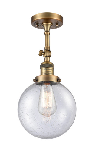 Franklin Restoration One Light Semi-Flush Mount in Brushed Brass (405|201FBBG2048)