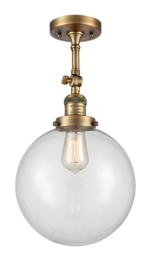 Franklin Restoration LED Semi-Flush Mount in Brushed Brass (405|201FBBG20210LED)
