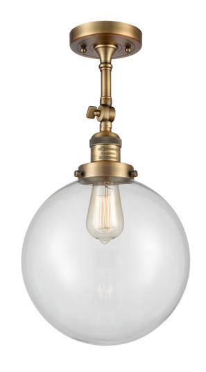 Franklin Restoration One Light Semi-Flush Mount in Brushed Brass (405|201FBBG20210)