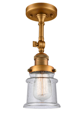 Franklin Restoration One Light Semi-Flush Mount in Brushed Brass (405|201FBBG184S)