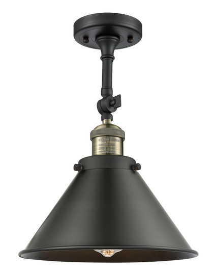 Franklin Restoration One Light Semi-Flush Mount in Black Antique Brass (405|201FBABM10BK)