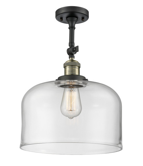 Franklin Restoration One Light Semi-Flush Mount in Black Antique Brass (405|201FBABG72L)