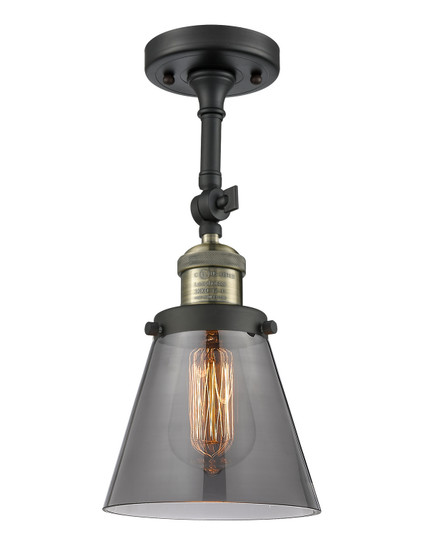 Franklin Restoration One Light Semi-Flush Mount in Black Antique Brass (405|201FBABG63)