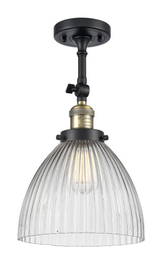 Franklin Restoration One Light Semi-Flush Mount in Black Antique Brass (405|201FBABG222)