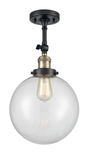 Franklin Restoration One Light Semi-Flush Mount in Black Antique Brass (405|201FBABG20210)