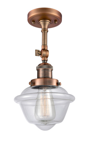 Franklin Restoration One Light Semi-Flush Mount in Antique Copper (405|201FACG532)