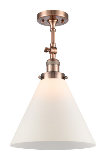 Franklin Restoration One Light Semi-Flush Mount in Antique Copper (405|201FACG41L)