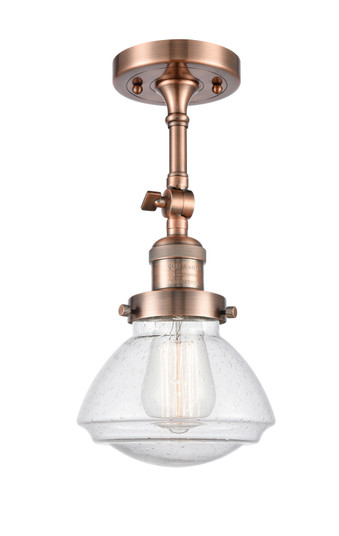 Franklin Restoration One Light Semi-Flush Mount in Antique Copper (405|201FACG324)