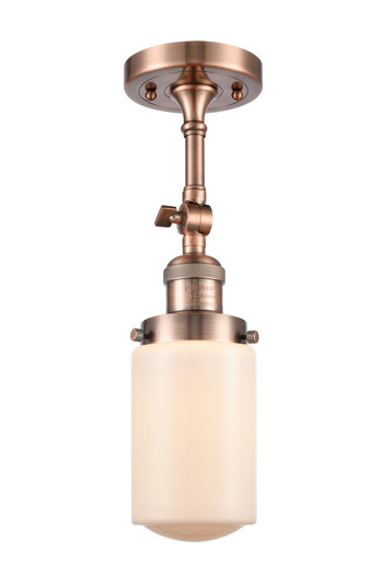 Franklin Restoration One Light Semi-Flush Mount in Antique Copper (405|201FACG311)