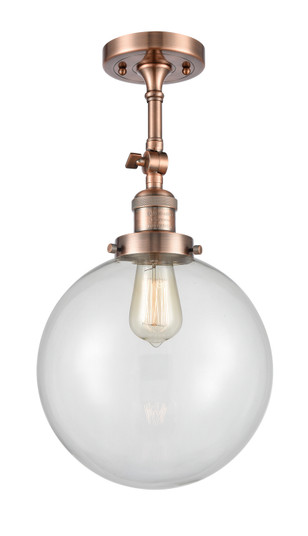 Franklin Restoration One Light Semi-Flush Mount in Antique Copper (405|201FACG20210)