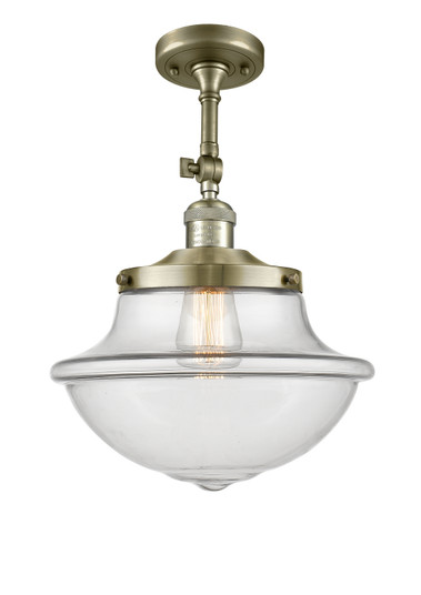 Franklin Restoration One Light Semi-Flush Mount in Antique Brass (405|201FABG542) Franklin Restoration One Light Semi-Flush Mount in Antique Brass (405|201FABG542)
