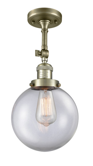 Franklin Restoration One Light Semi-Flush Mount in Antique Brass (405|201FABG2028)