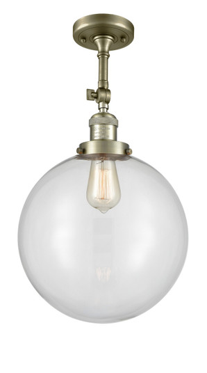Franklin Restoration LED Semi-Flush Mount in Antique Brass (405|201FABG20212LED)