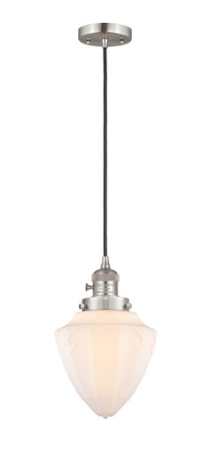 Franklin Restoration One Light Mini Pendant in Brushed Satin Nickel (405|201CSWSNG6617)