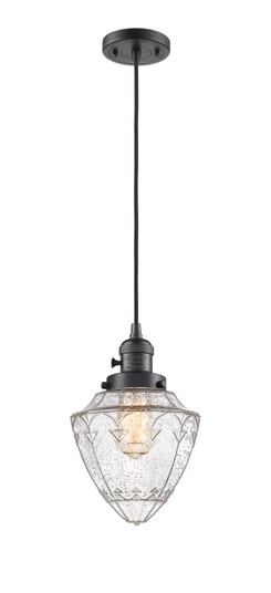 Franklin Restoration One Light Mini Pendant in Oil Rubbed Bronze (405|201CSWOBG6647)
