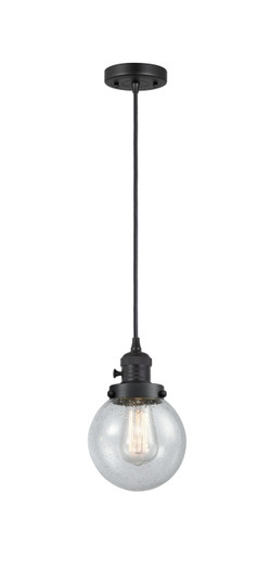 Franklin Restoration One Light Mini Pendant in Matte Black (405|201CSWBKG2046)