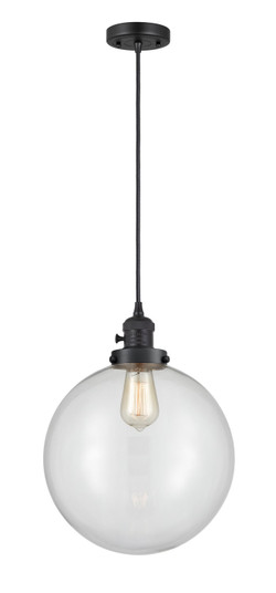 Franklin Restoration One Light Mini Pendant in Matte Black (405|201CSWBKG20212)