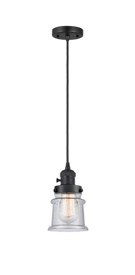 Franklin Restoration One Light Mini Pendant in Matte Black (405|201CSWBKG184S)