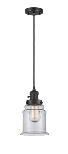 Franklin Restoration One Light Mini Pendant in Matte Black (405|201CSWBKG182)