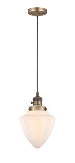Franklin Restoration One Light Mini Pendant in Brushed Brass (405|201CSWBBG6617)