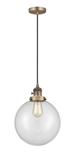 Franklin Restoration One Light Mini Pendant in Brushed Brass (405|201CSWBBG20210)