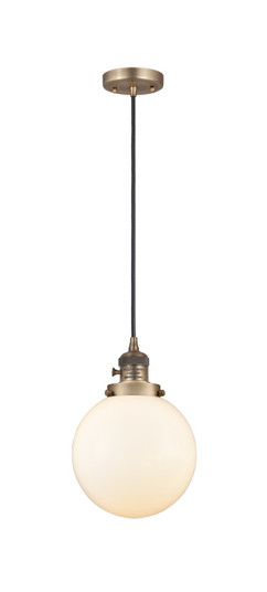 Franklin Restoration One Light Mini Pendant in Brushed Brass (405|201CSWBBG2018)
